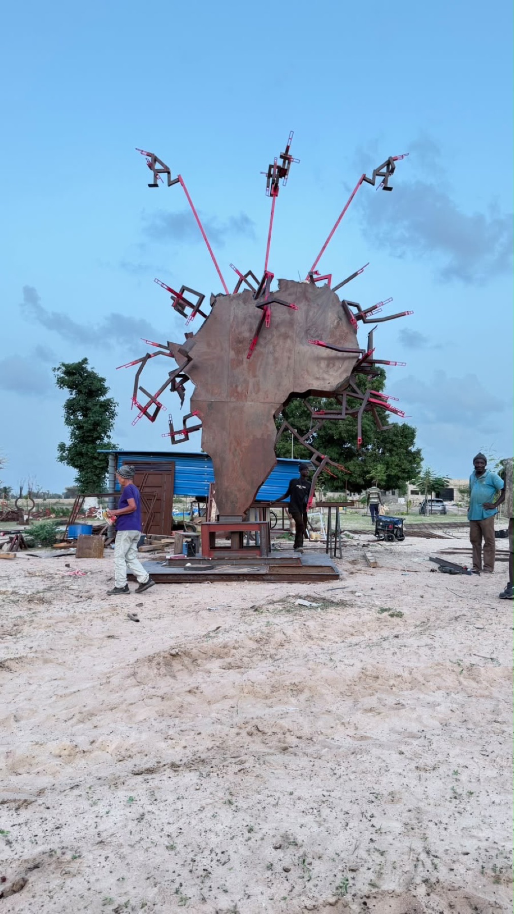 Il était une fois à Gaza — sculpture monumentale en cours de réalisation